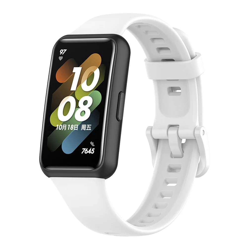 Tali pergelangan tangan silikon untuk Huawei Band 7 aksesori gelang pintar