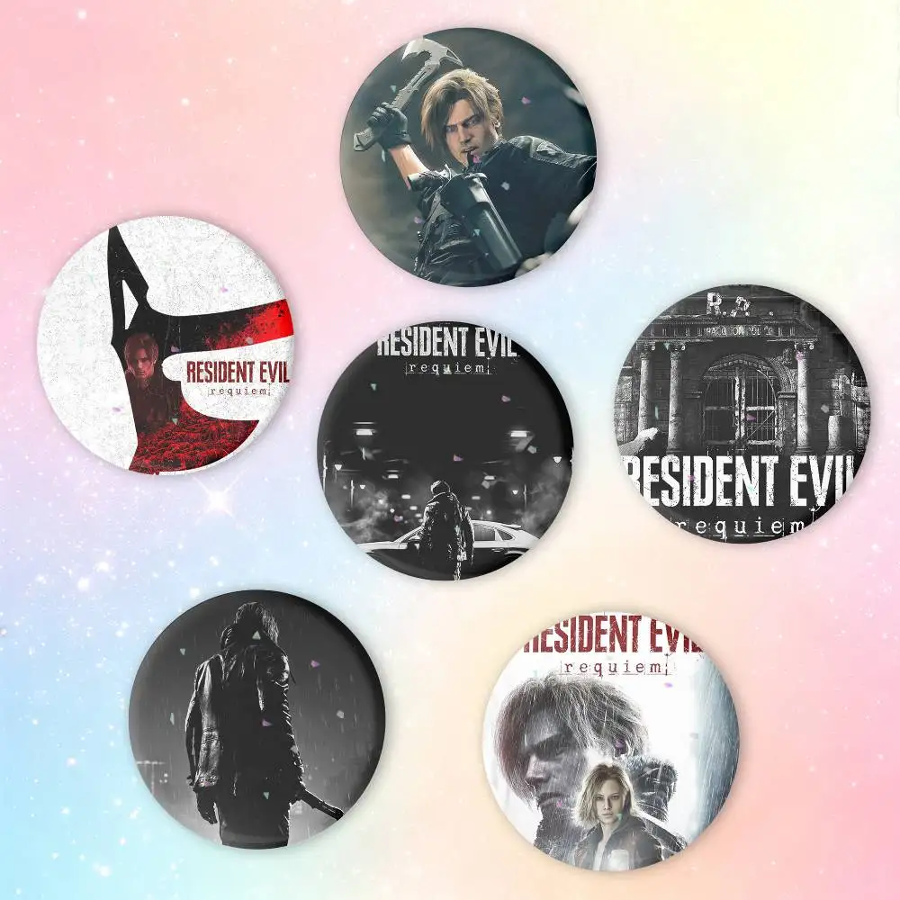 R-Resident E-Evil-9 R-Requiem Game RER Brooches Cartoon Badge Pins Backpack Hat Accessories Friend Gift