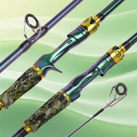 Caña de pescar giratoria BAKAWA serie camaleón 1,9 M/2,1 M caña de viaje portátil de 4 secciones caña de pescar ultraligera mediana