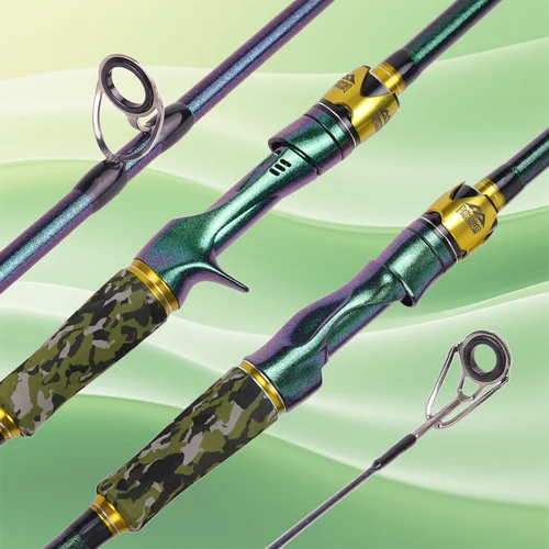 Imagen 1 del producto Caña de pescar giratoria BAKAWA serie camaleón 1,9 M/2,1 M caña de viaje portátil de 4 secciones caña de pescar ultraligera mediana