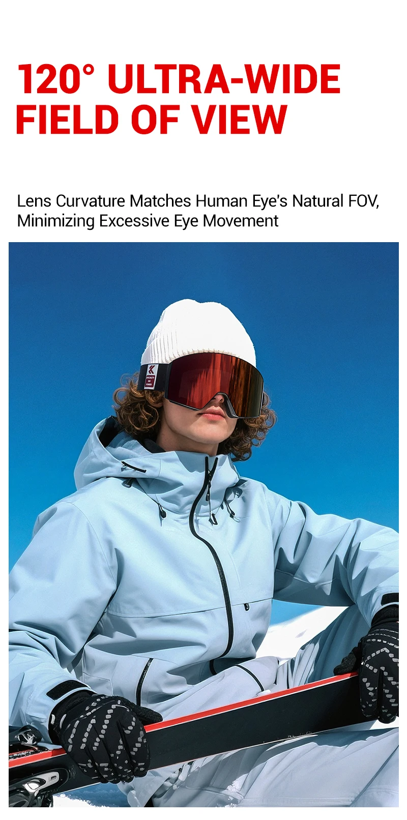 KAPVOE Antibeschlag-Skibrille, Skaten, Snowboard-Zubehör, Schneemobil, UV400, photochrome Outdoor-Wintersport, Fahrradbrille – Detail 9