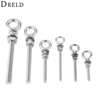 1Pc M6 M8 M10 M12 Stainless Steel Lifting Eye Bolts Eyebolts with Nuts & Washers Set Round Ring Hook Bolt Screw Fasterners