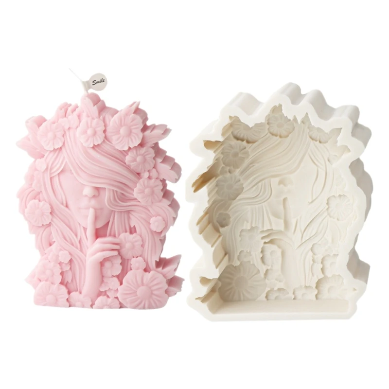 Silicone Flower Girl Mold Unique Mould for DIY Crafts and Gifts