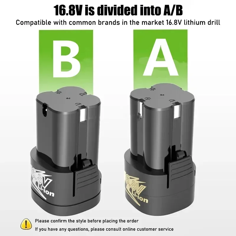 16.8V 6800mAh universal rechargeable lithium battery, suitable for cordless screwdrivers, drills, and cordless drilling tools