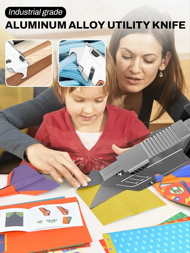 سكين للفرد قابل للاستبدال سكّين متعدّد الاستخدامات الثقيلة لكابل كرتون صناديق الكربون القاطع مقبض شفرات السكين أداة اليد في الهواء الطلق