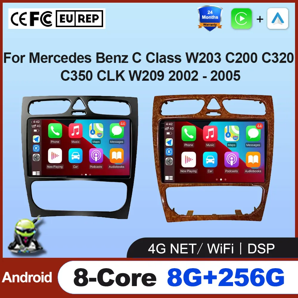 

AndroidOS для Mercedes Benz C Class W203 C200 C320 C350 CLK W209 2002-2005 Автомобильный стерео мультимедийный видеоплеер Автомобильный радиоприемник без DVD