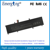 GLX253 Battery for Nvisen GLX253 GLX255 GLX258 Hipaa S5 X7 T1 Addin Pinchun Z9 Gmolo Core I7 Geforce MX250 11.55V 4800mAh