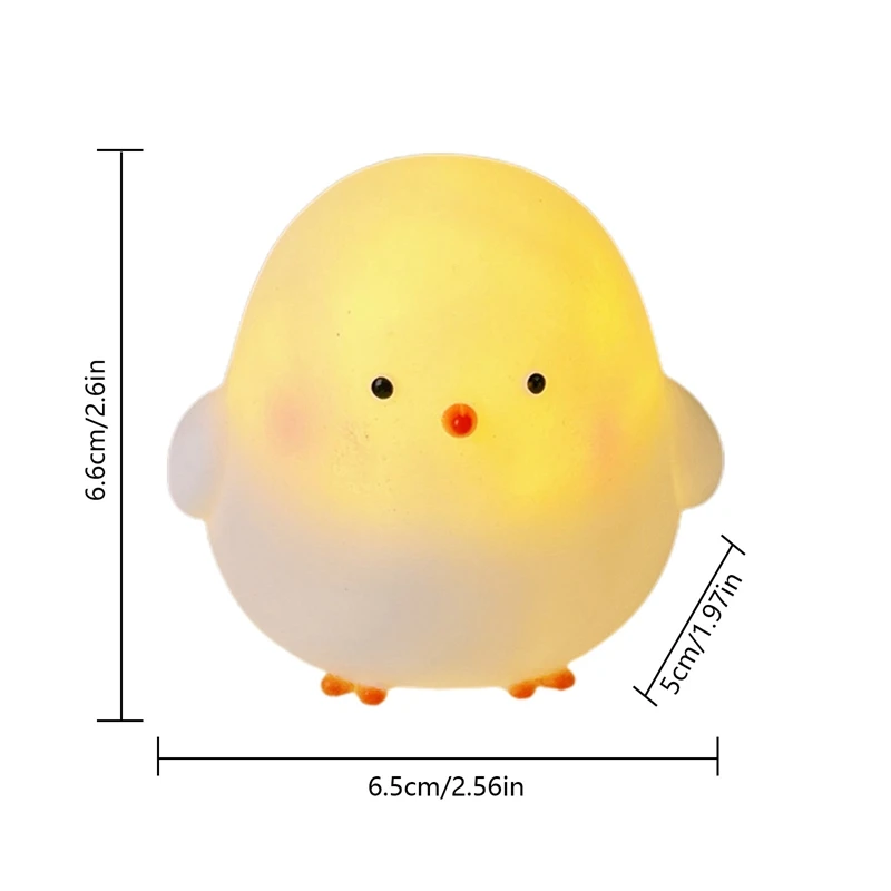 Chick Led Night Light Lamp Cute Animal Cartoon Night light Gift For Baby Kids Girl Room Bedside Bedroom Living Room Decorative