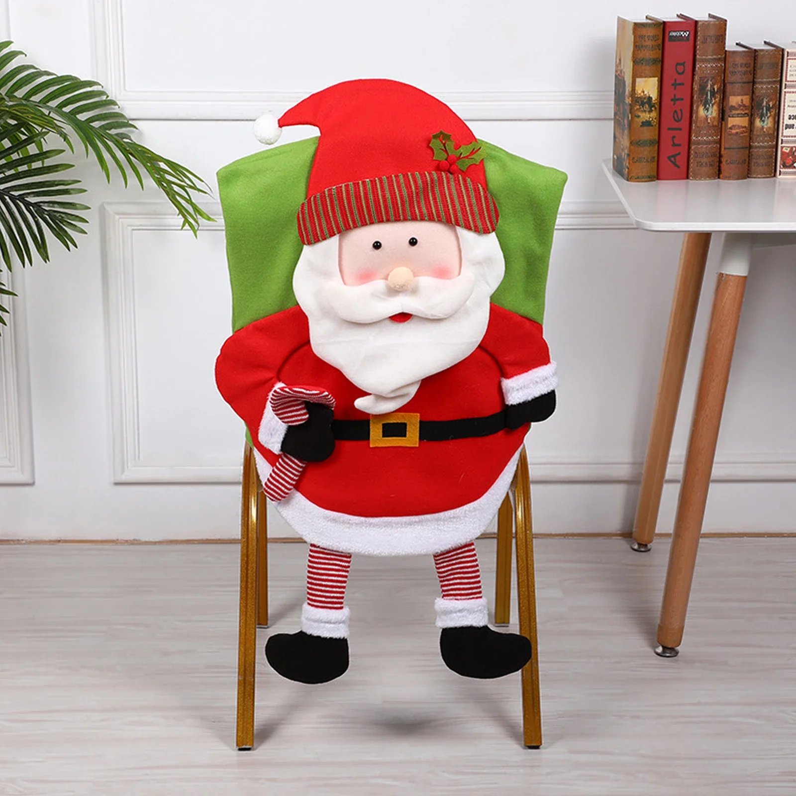 Custodia per sedia natalizia Accessori per la copertura dello schienale del sedile Idee di Babbo Natale Forniture festive Decorazione creativa