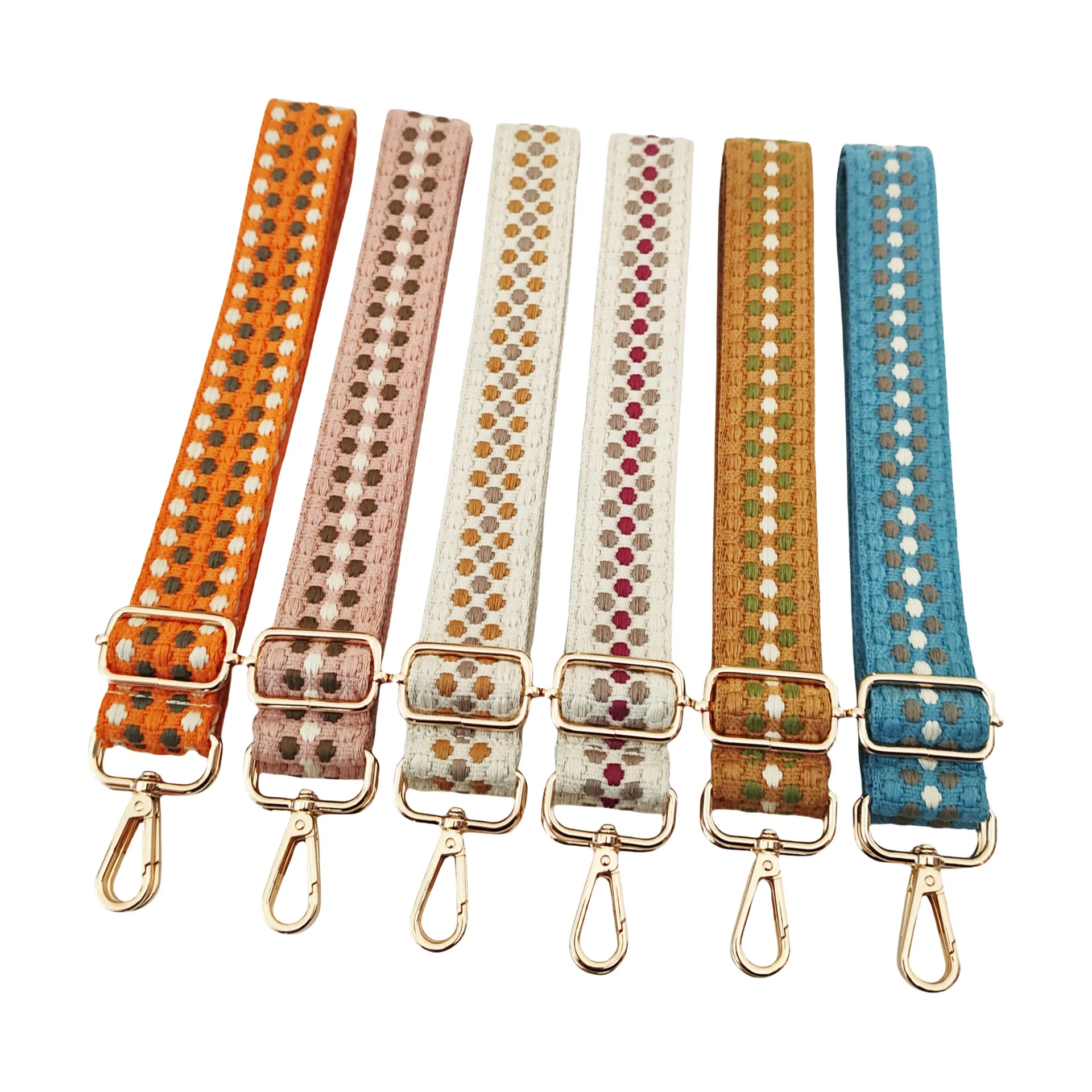 New Thickened Color Woven Bag Strap Strap Lanyard Accessories Single Shoulder Oblique Span Adjustable Phone Long Strap