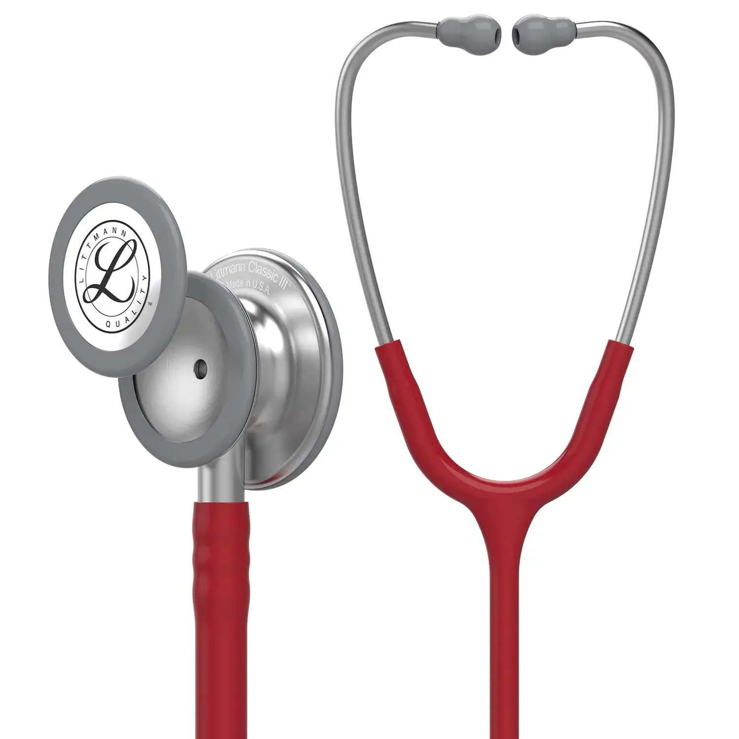 

3M Littmann Classic III Monitoring Stethoscope 5627 Wine Red Tube Stainless Stem and Headset For Doctor Nurse Health Care