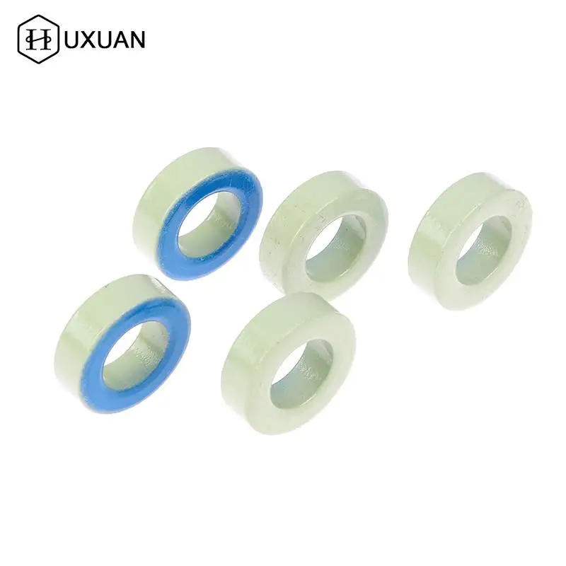 5pcs 24x14x8mm T94-52 Iron Ferrite Toroid Cores Blue Green Ring For Inductors Iron Powder Core Blue Green Ring