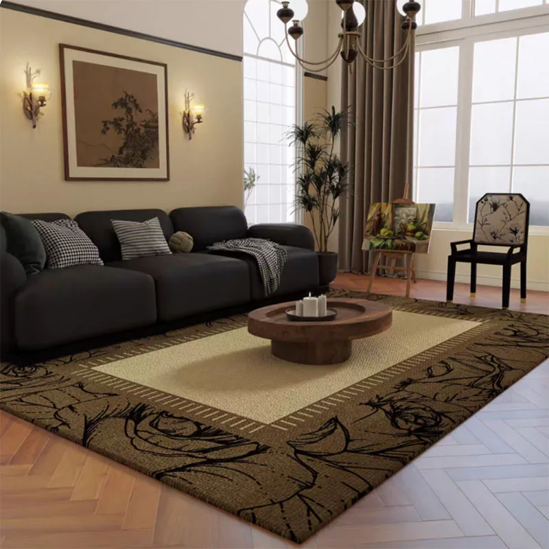 

New living room carpet, dirt resistant bedroom floor mat, antique style, fully covered, no wash, erasable, bedside carpet, high-