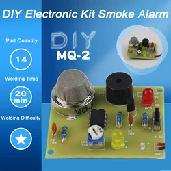 DIY elektronisches Kit MQ-2 Rauchgas alarm schädlicher Gassen sor Alarm Kit DIY Löt projekt zum Lernen