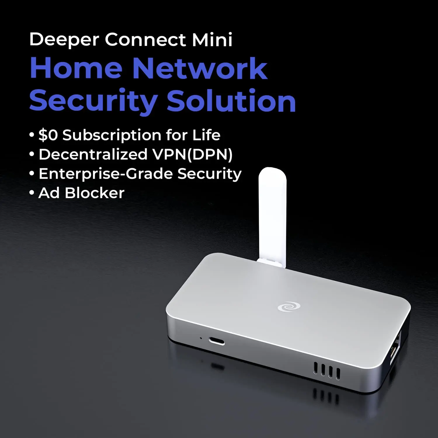 Deeper Connect  Mini VPN Router fiewall 1Gbps speed web3 miner DPN Cybersecurity  Globla  Auto Switch IP