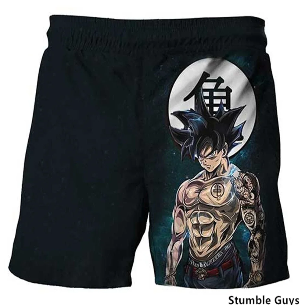 Dragon Ball Goku Children's Summer Beach Trousers Leisure Beach Trousers 3D Printing Cartoon Shorts Quick Drying And Breathable