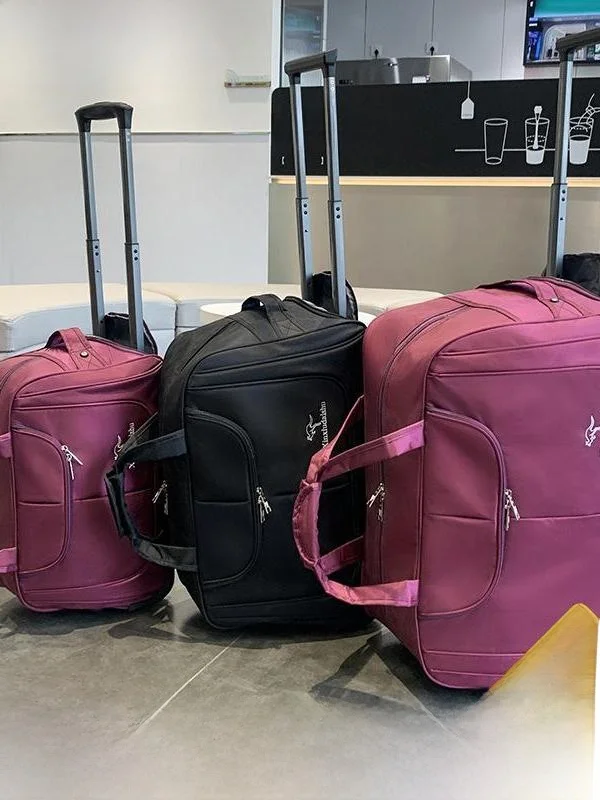 大容量トラベルバッグ荷物機内持ち込みハンドヘルドスーツケース短期旅行折りたたみトラベルボックスユニセックスオックスフォード布無地