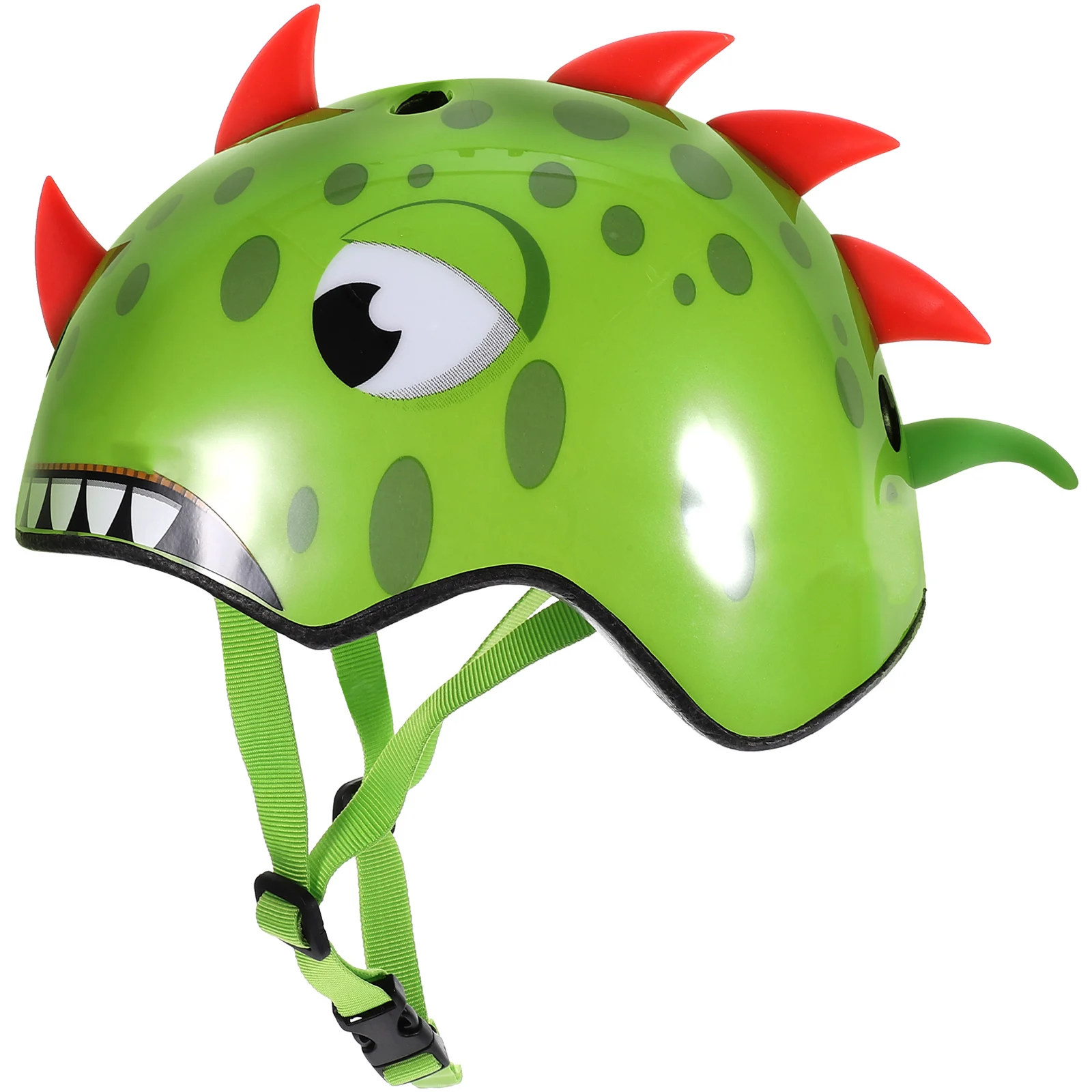 

Children Bike Helmets 5-8 Adjustable Boys Girls Green High Density Plastic Foam Shock Absorbing Ventilation Holes Cycling