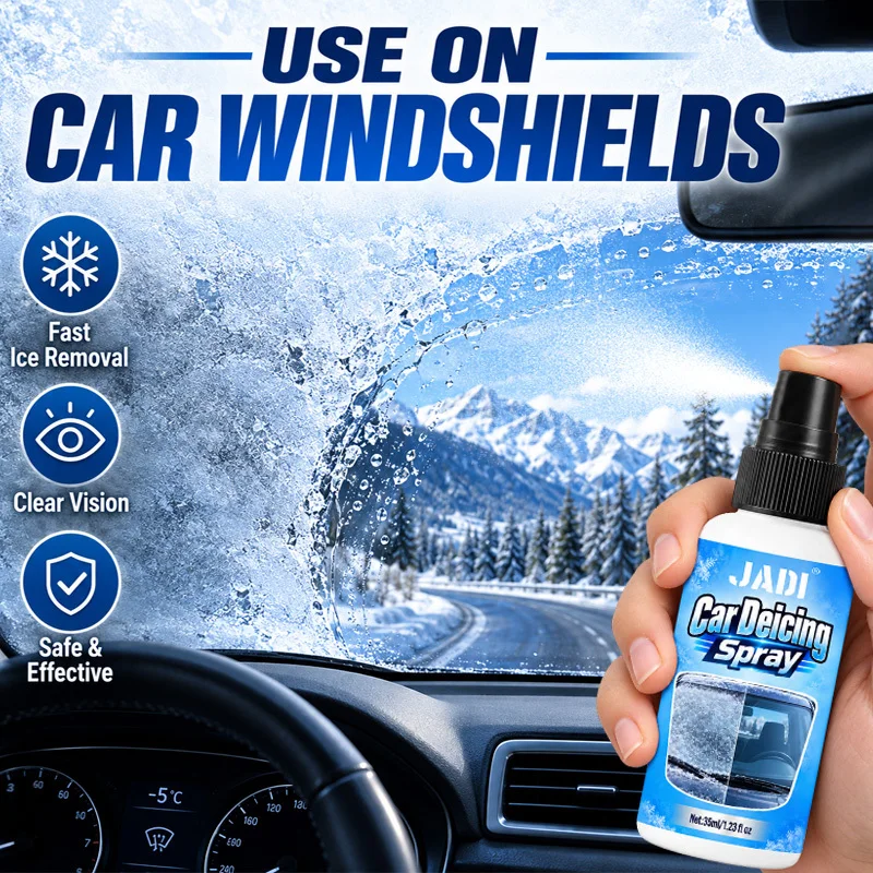 Windshield De-Icer Spray for Cars, Removes Rear Window Morning Frost, Thin Ice & Partial Ice, Portable Winter Auto Glass Care