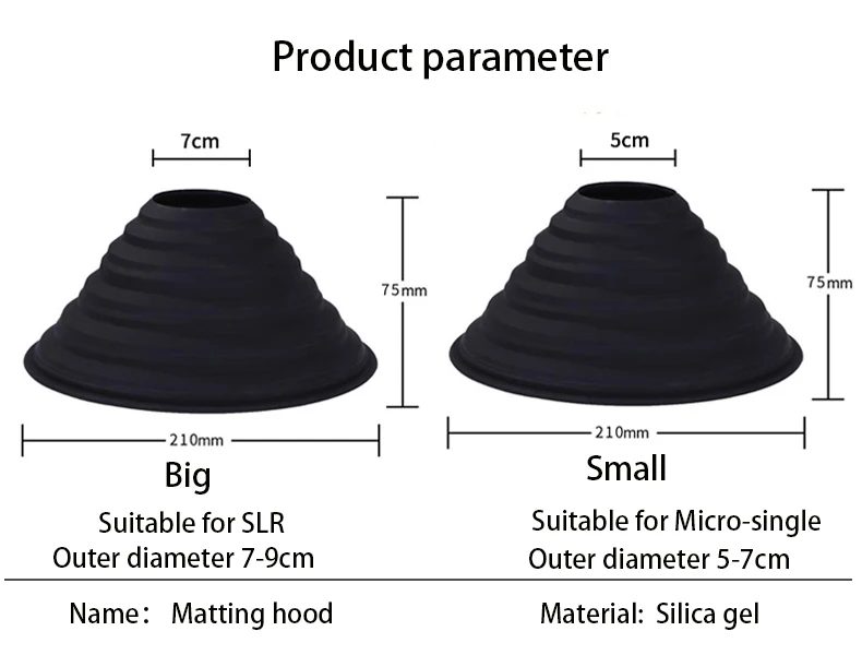 SLR parasol para lente de cámara R5 R6 micro-single M200 Canon 5D4 80D 90D Sony A7 M3 M4 filtro antirreflectante de silicona suave