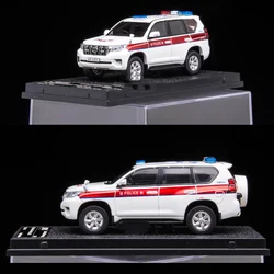 Diecast Original 1:43 Scale Toyota Land Cruiser Prado Police Simulation Alloy Car Model Static Collectible Toy Gift Souvenir