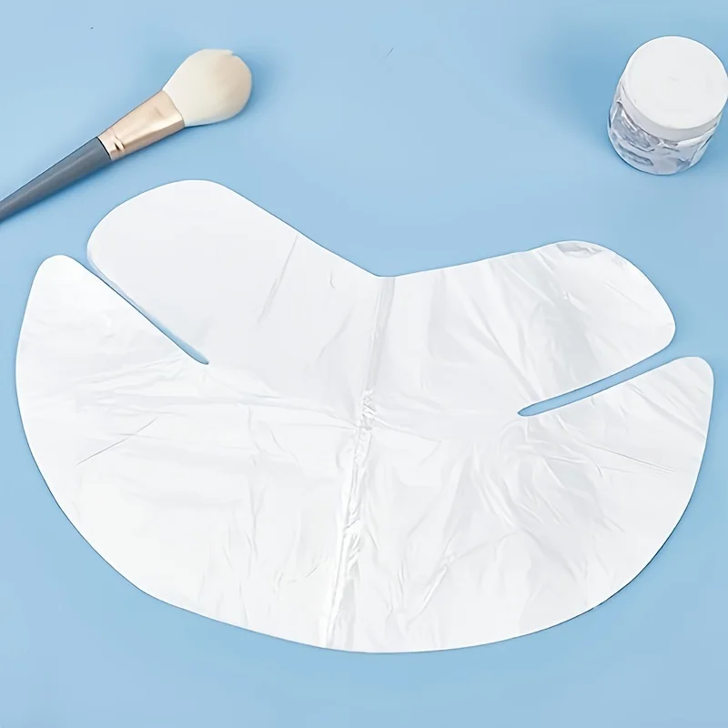 100 قطعة من قناع الرقبة، قفل مائي للرقبة، أداة ترطيب ملفوفة للعناية بالرقبة للاستعمال مرة واحدة - يقلل من تجاعيد الرقبة البلاستيكية #1