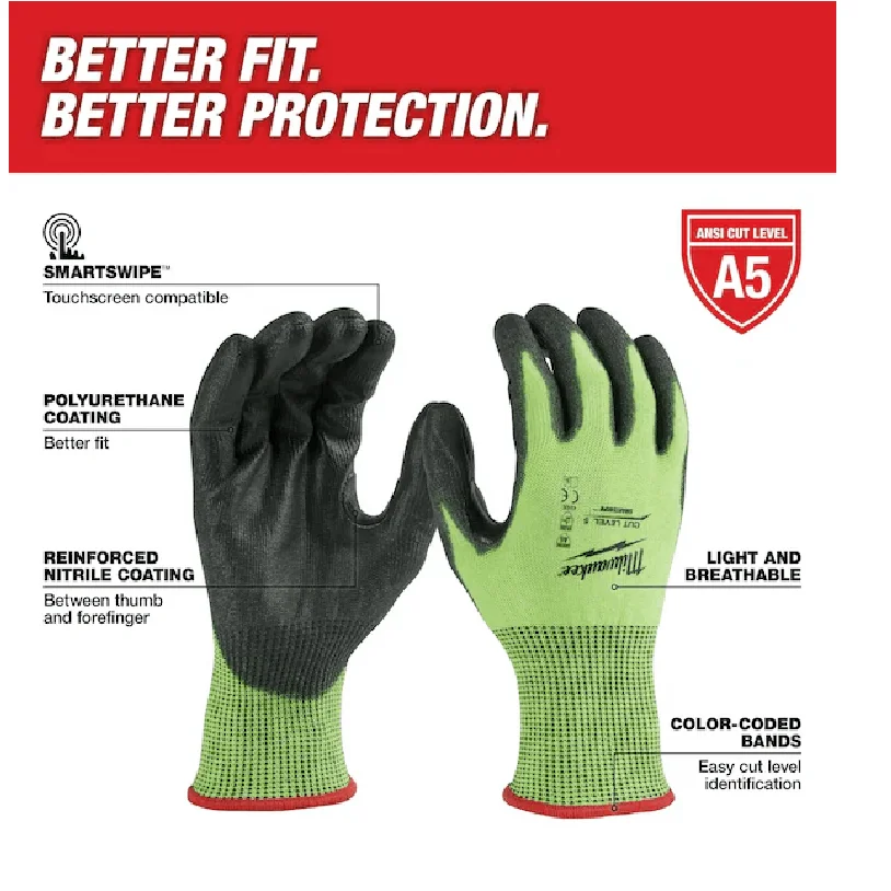 

Cut Level 2 Nitrile Dipped Gloves - Medium (12 Pairs), A2 Cut Level, 15 ga, Red, M ( 8 )