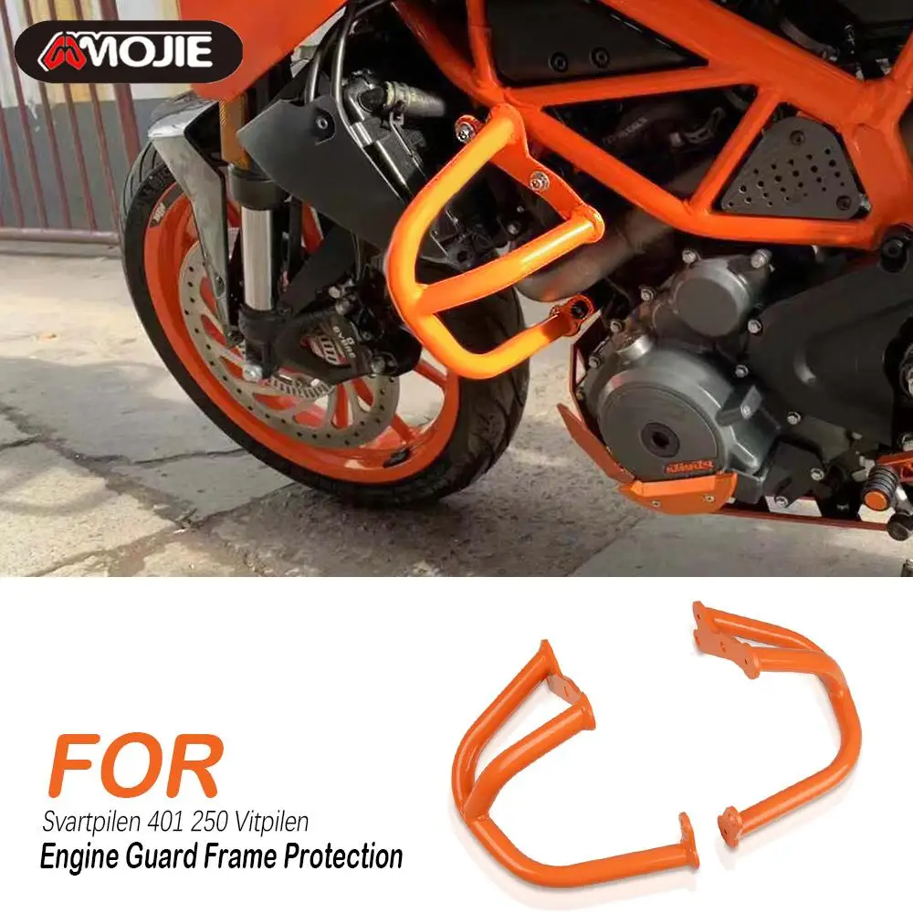 For Husqvarna Svartpilen 401 250 Vitpilen 250 2018 2019 2020 2021 Bumper Crash Bar Frame Engine Protector Tube Guard Bracket