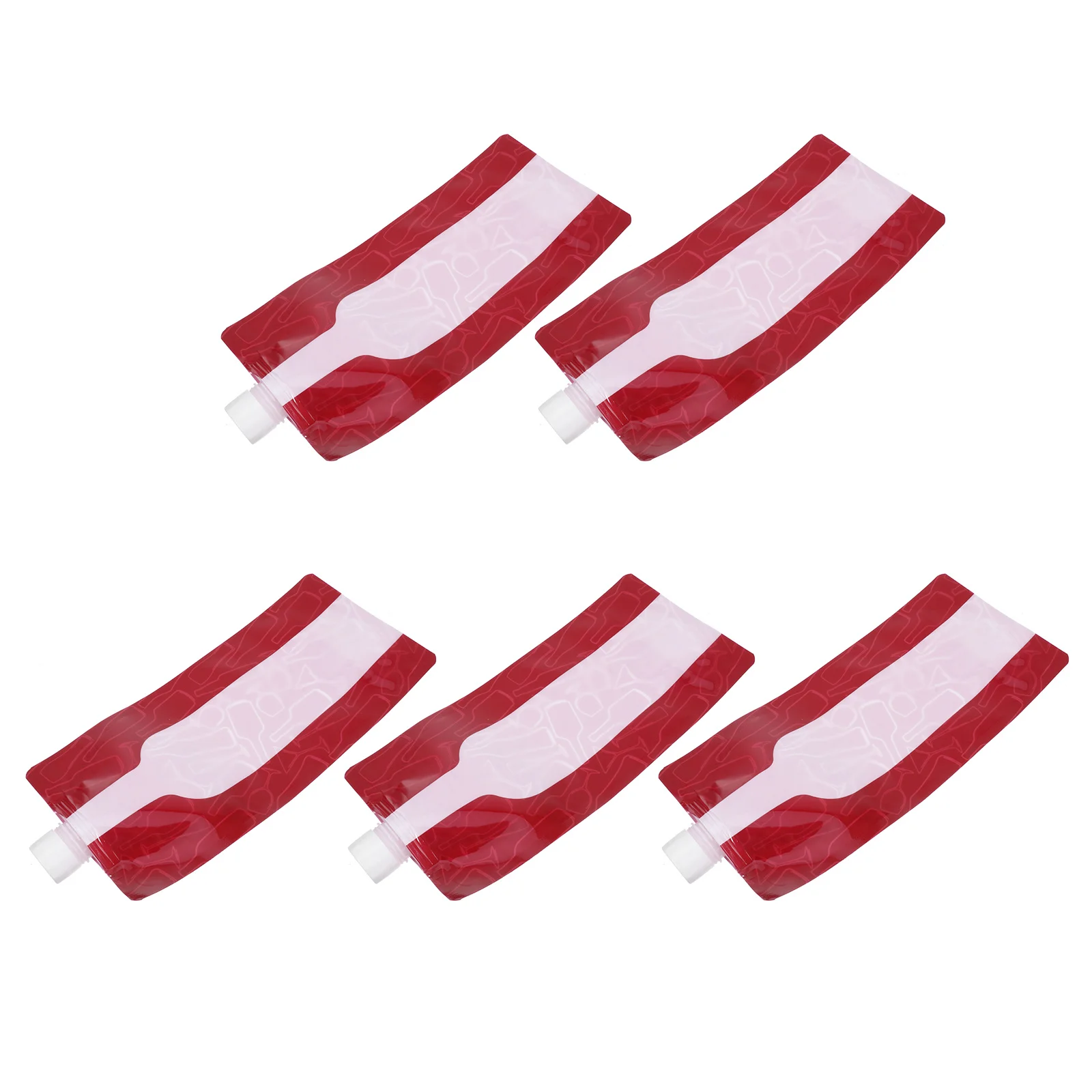 

5Pcs Portable Foldable Wine Storage Bag Leak Proof Reusable Plastic Wine Bottle Pouch for Travel Drinks Liquid Storage Bag