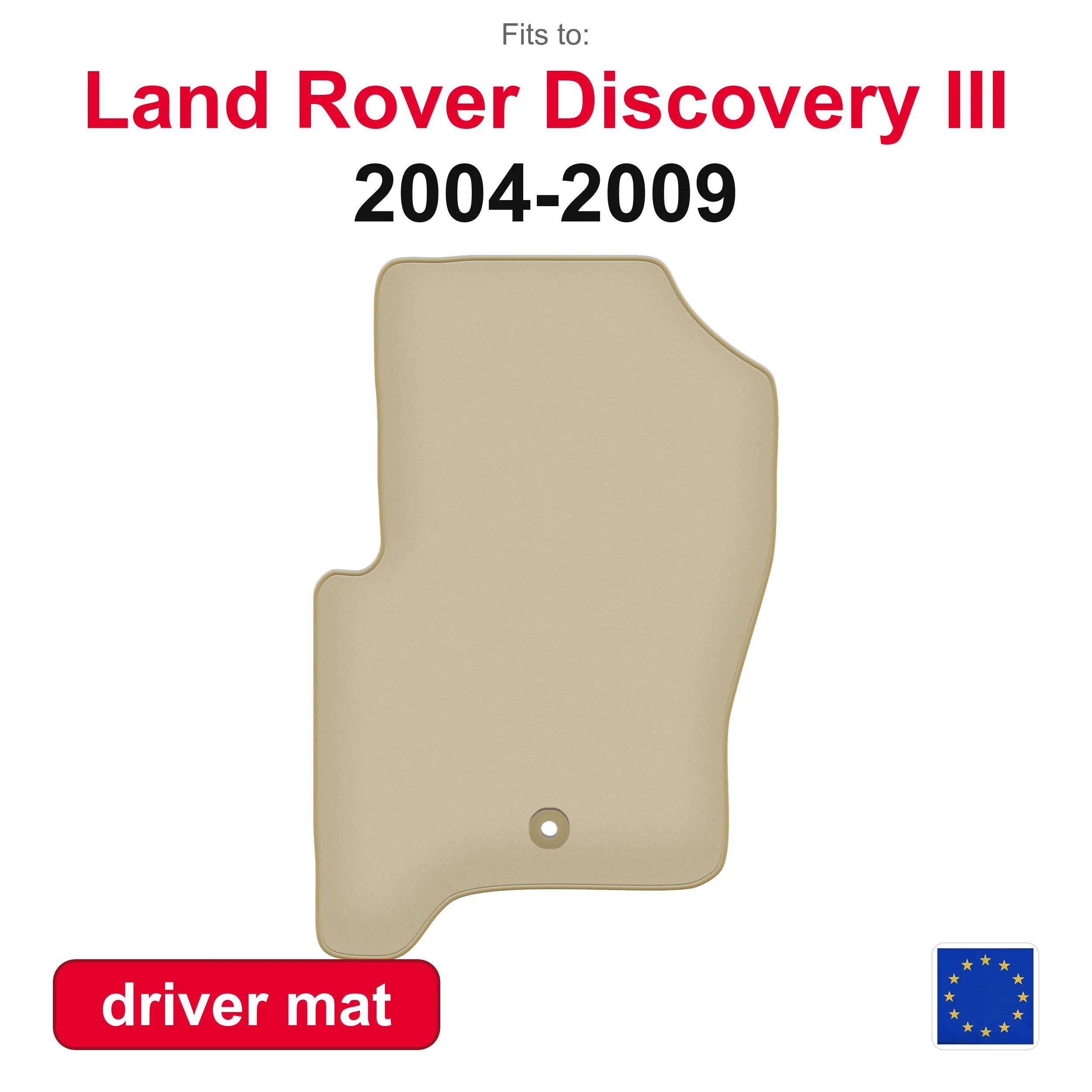 Tapis de voiture PREMIUM pour Land Rover Discovery III Suv 7os (2004-2009) -beige (1 pièce)
