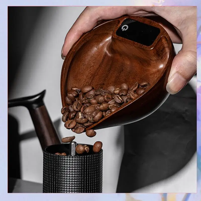 

Coffee Bean Weigher, Tea Leaf Scale, Walnut Hand Brewing Electronic Scale Coffee Bean Scale Accurate To 0.1G-[A04I]