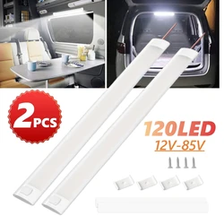 120 LED RV 트렁크 라이트, 캐러밴 천장 LED 트레일러, 모터홈 밴, 트럭, 캠핑, 보트 조명, 인테리어 조명, 12V, 24V, 2 개