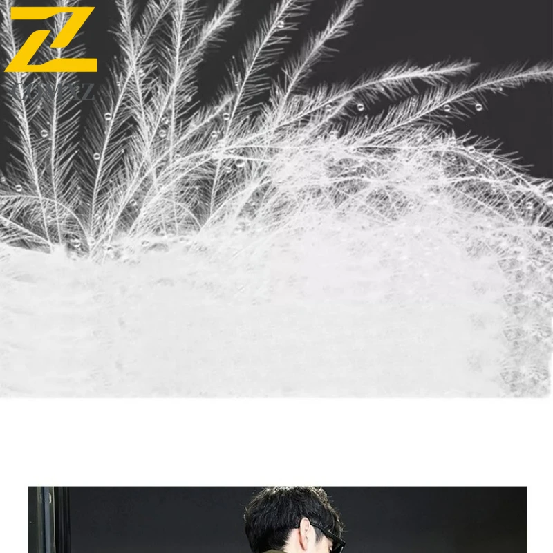 COMXZ Winter Down Jacket 50 White Duck Fill Coldproof Warm Mid Long Casual Stand Collar Thermal Coat Men Outdoor Daily Wear