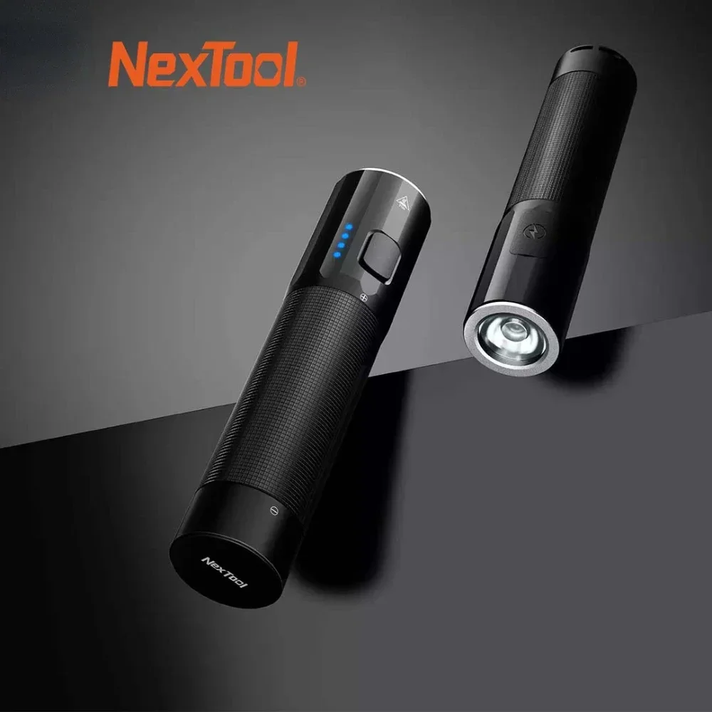 Nextool Outdoor Waterproof And Strong Light Portable Flashlight 190m Long Shot Power Bank Camping Adventure Defensive tools