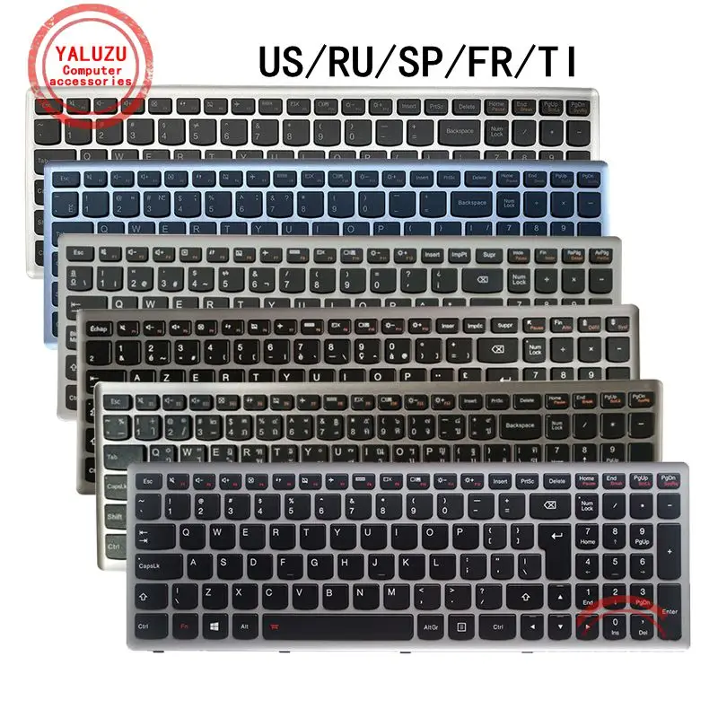 US/UI/RU/SP/FR/TI angielski/rosyjski/hiszpański/francuski/tajski nowa klawiatura do laptopa Lenovo Z500 Z500A Z500G P500 P500A