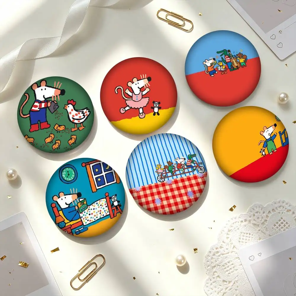 M-Maisy Mouse Picture Book Cartoon 25mm 32mm 44mm 58mm 75mm Brooches Badges Pins for Accessories Gift