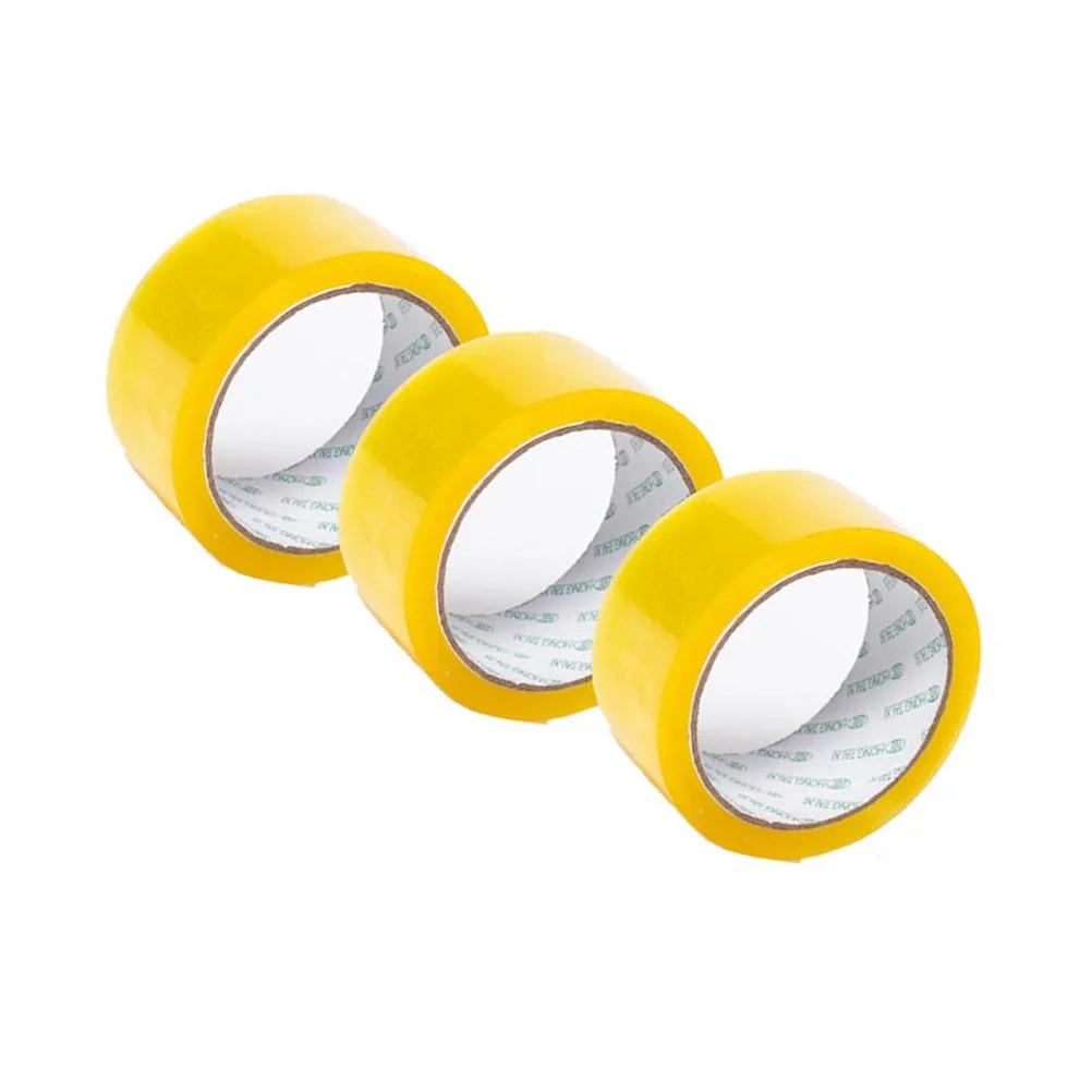

6 Rolls Sealing Pack Sealing Clear Packing Shipping Box Tape Provides Strong Secure Sticky Seal for Your Boxes (Yellow)