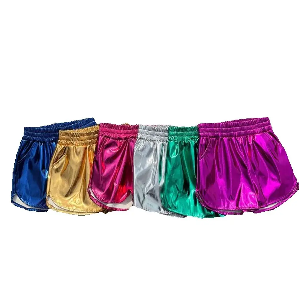 

Baby kids clothing Sibling Baby Girls Leather Shorts with Pockets Elastic Waist Bottom for Comfortable Fit