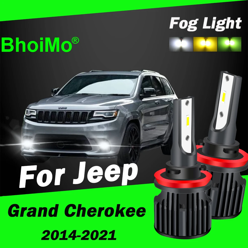 

BhoiMo Led Bulb For Jeep Grand Cherokee Front Fog Lights 2014 2015 2016 2017 2018 2019 2020 2021 Car Auto Lamps