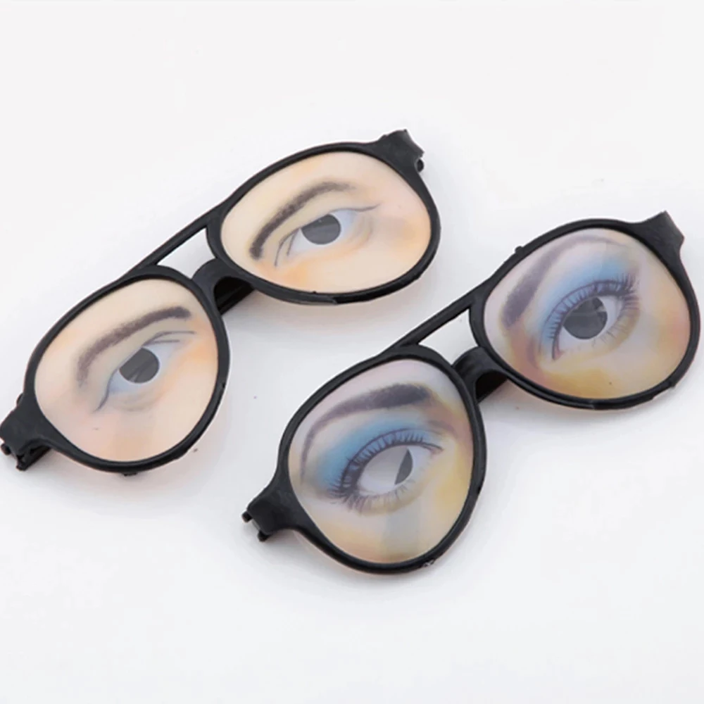 Halloween Gag Toys Eyes Frames Mischief Decoration Prank Toy Joke Toy Funny Joke Glasses Fake Glasses Glasses Toy Funny Glasses