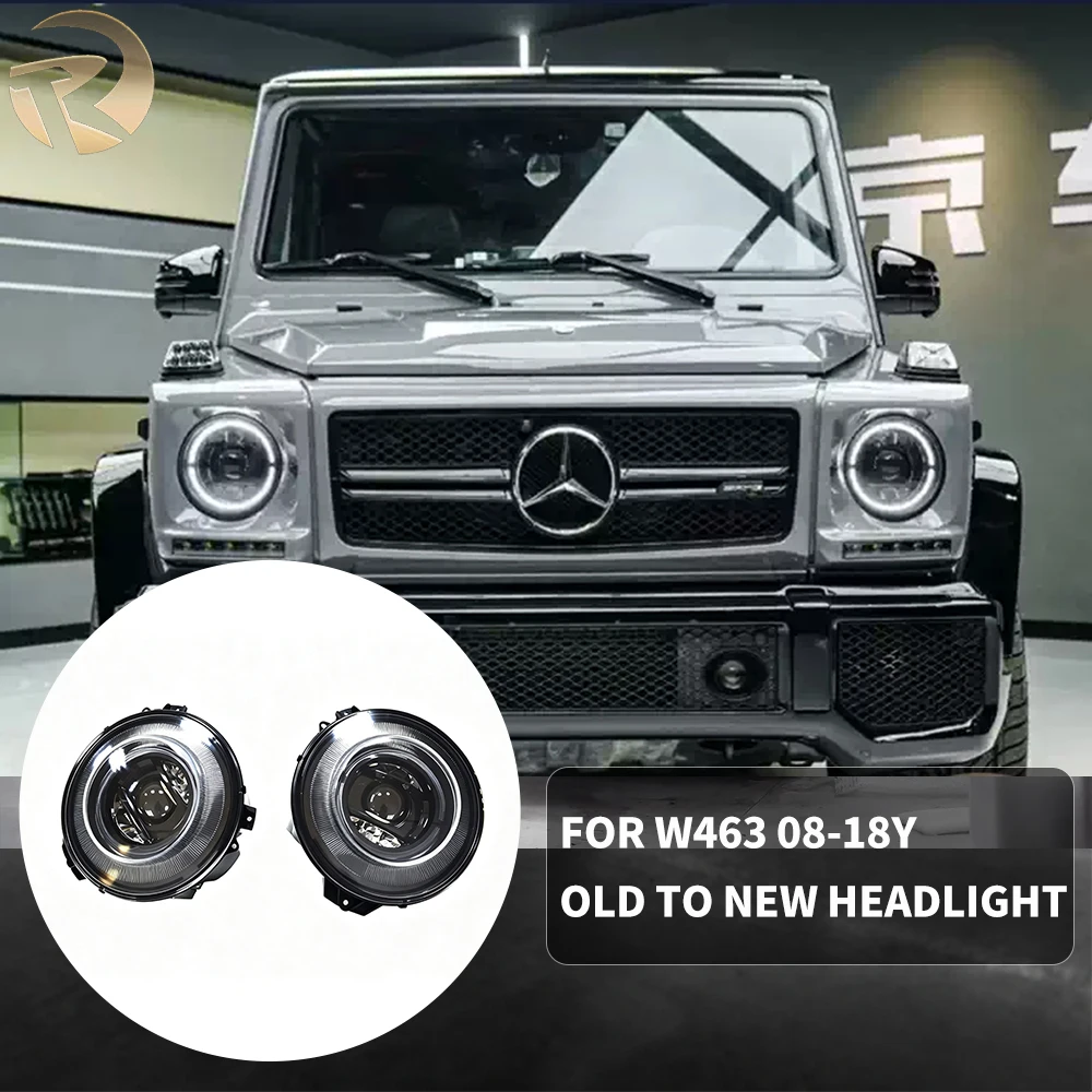 W463 Old to New W464 Style LED Headlight  For Mercedes Benz G Class G500 G550 G63 2008-2018Y  Plug and Play Head Lamp Assembly