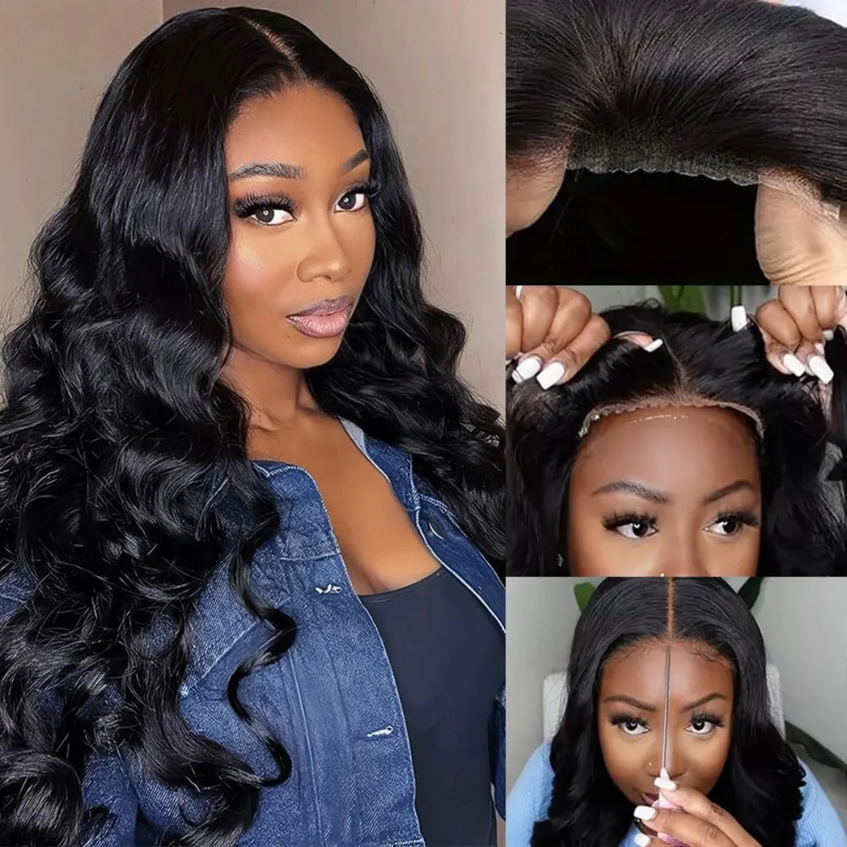 Perucas de Cabelo Humano com Ondas Naturais e Renda Frontal 13x6 HD, Perucas de Cabelo Humano com Renda Frontal 5x5 HD e Fechamento de Renda para Mulheres em Promoção