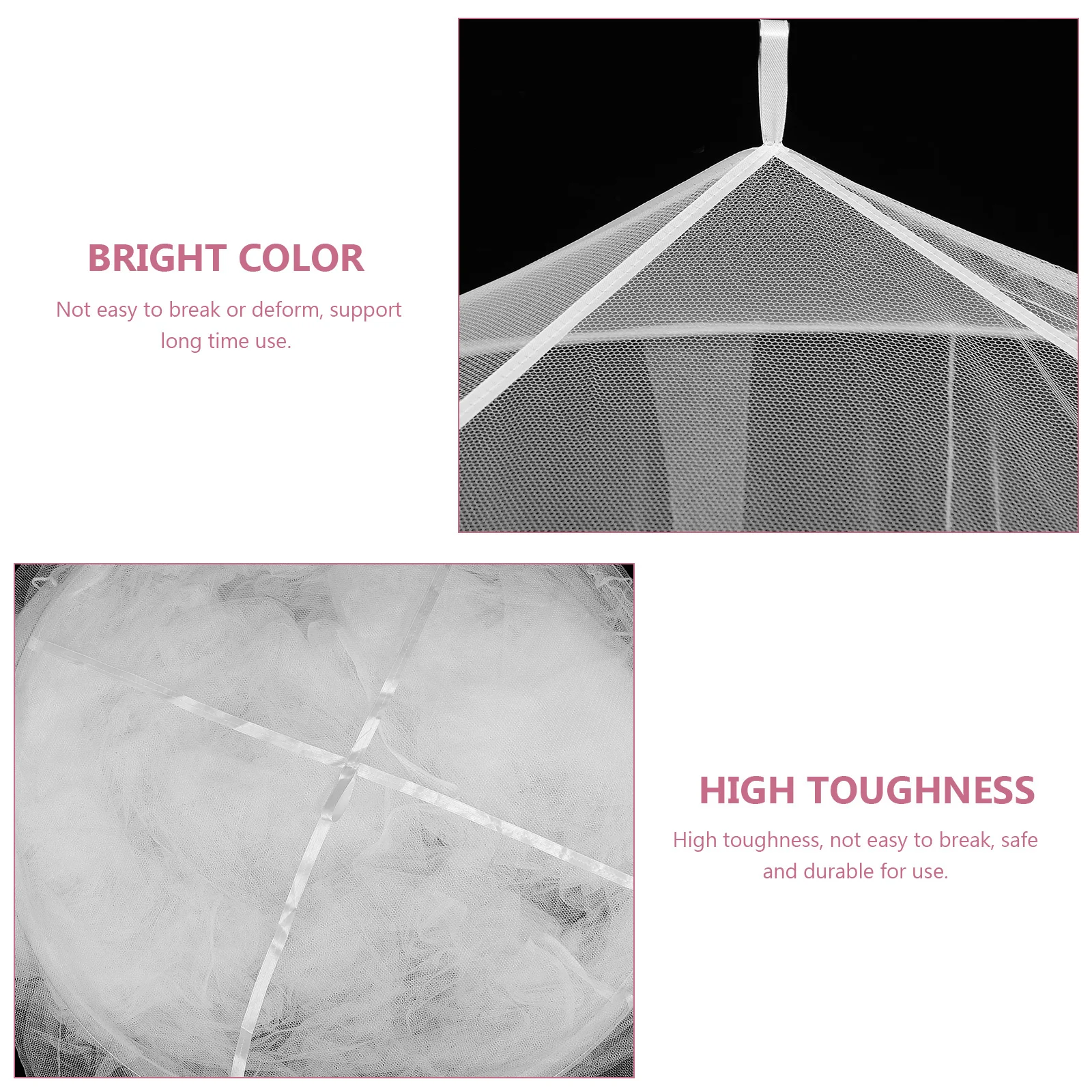 

Round Mosquito Net Large Screen Reusable Bed Canopy For Kids Adults Easy Install Gift Decorative Bed Net Curtain