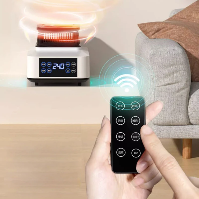 Secador de ropa eléctrico portátil, secadora de aire caliente con Control remoto, secado rápido de iones negativos UV, 1500W