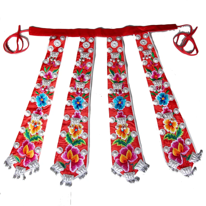 

Длинный и короткий пояс с вышивкой в этническом стиле, универсальные аксессуары для юбки