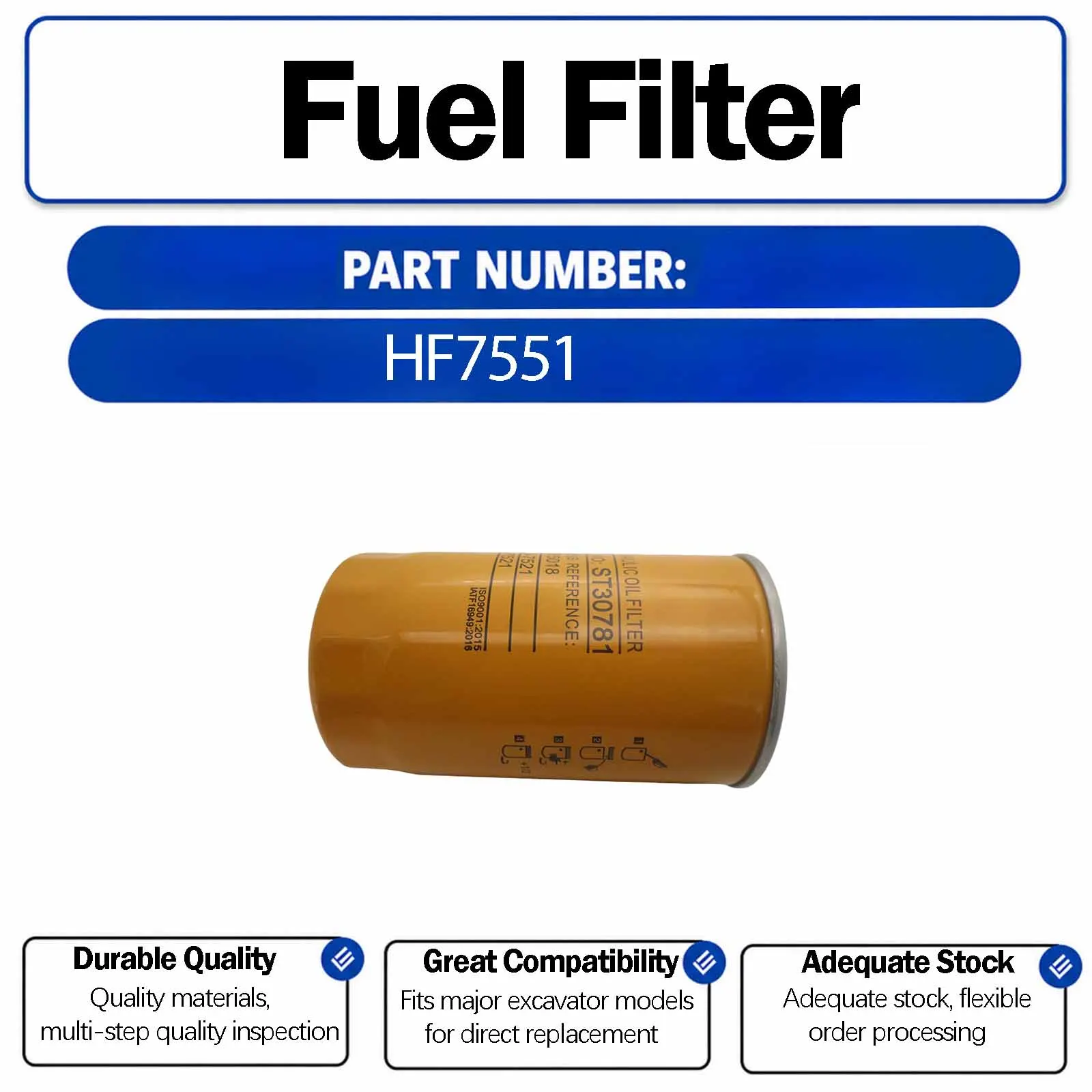 Hydraulic Oil Filter P551348 C45702411 For Caterpillar CAT 335F 323 F 336F XE 311B 313D2 GC 311C 323D E300B 318B N 320D L 349E