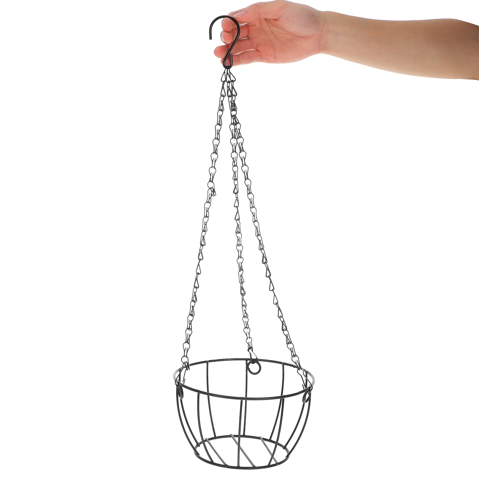 

2pcs Round Metal Hanging Plant Pots For Indoor Outdoor Garden Balcony Porch Decor Modern Planter Holder Flower Hanging Pots Iron