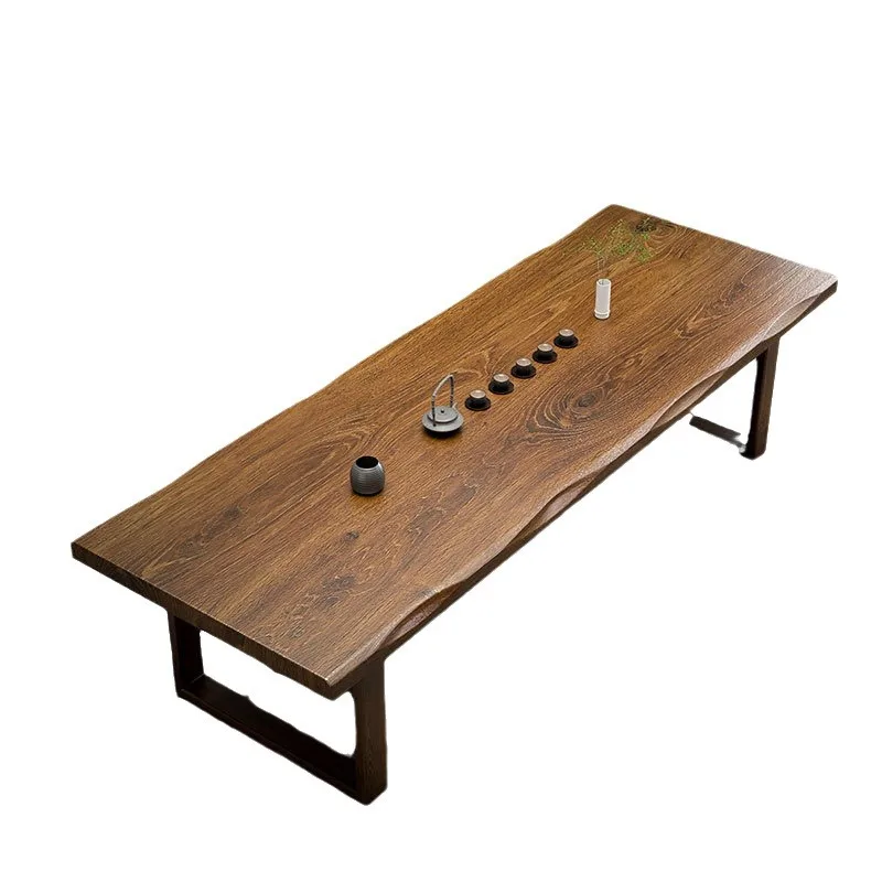 

Solid wood large board tea table and chair combination, office living room home tea table, new Chinese tea table
