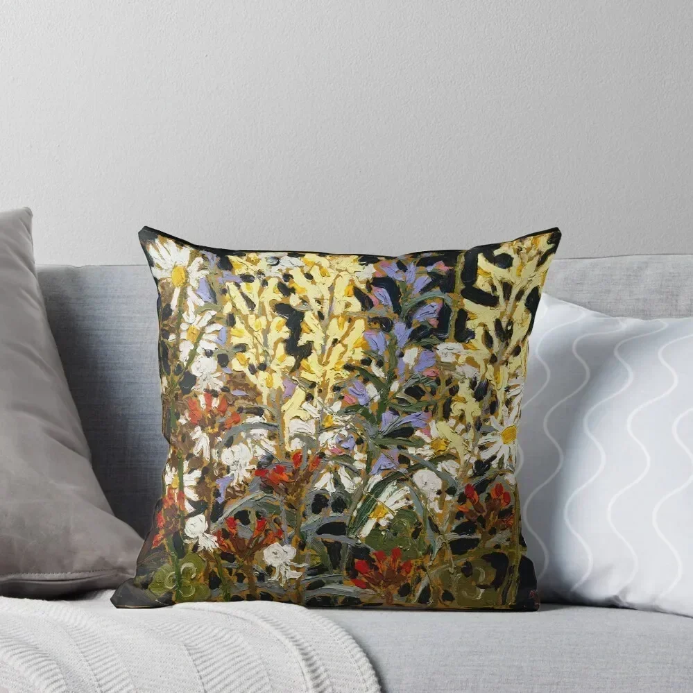 Tom Thomson - Wildflowers - 1915 Throw Pillow Decorative Cushion Cover Throw Pillow Pillow Case Christmas