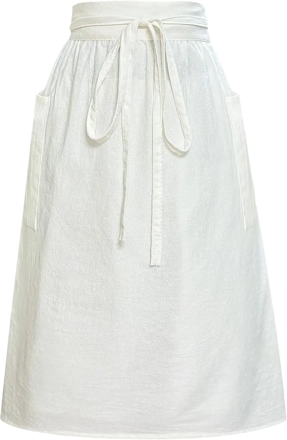 

Винтажный женский фартук на талии, хлопково-льняной полуфартук с рюшами для готовки и творчества